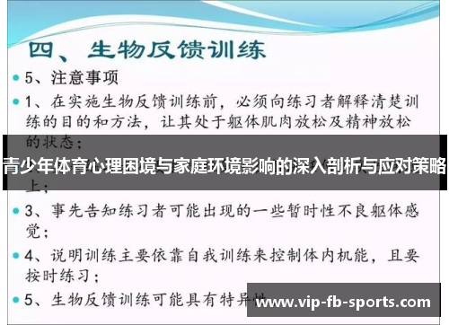 青少年体育心理困境与家庭环境影响的深入剖析与应对策略